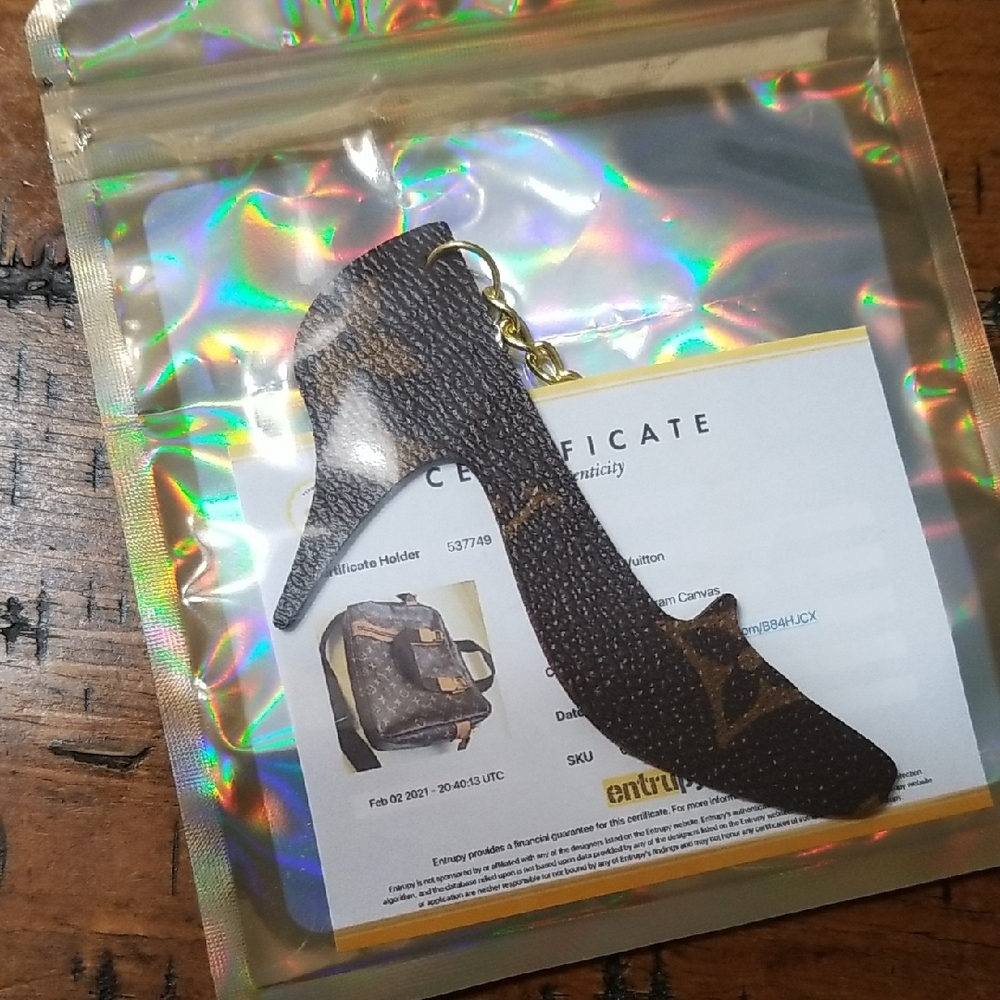 Brown Monogram Keychain